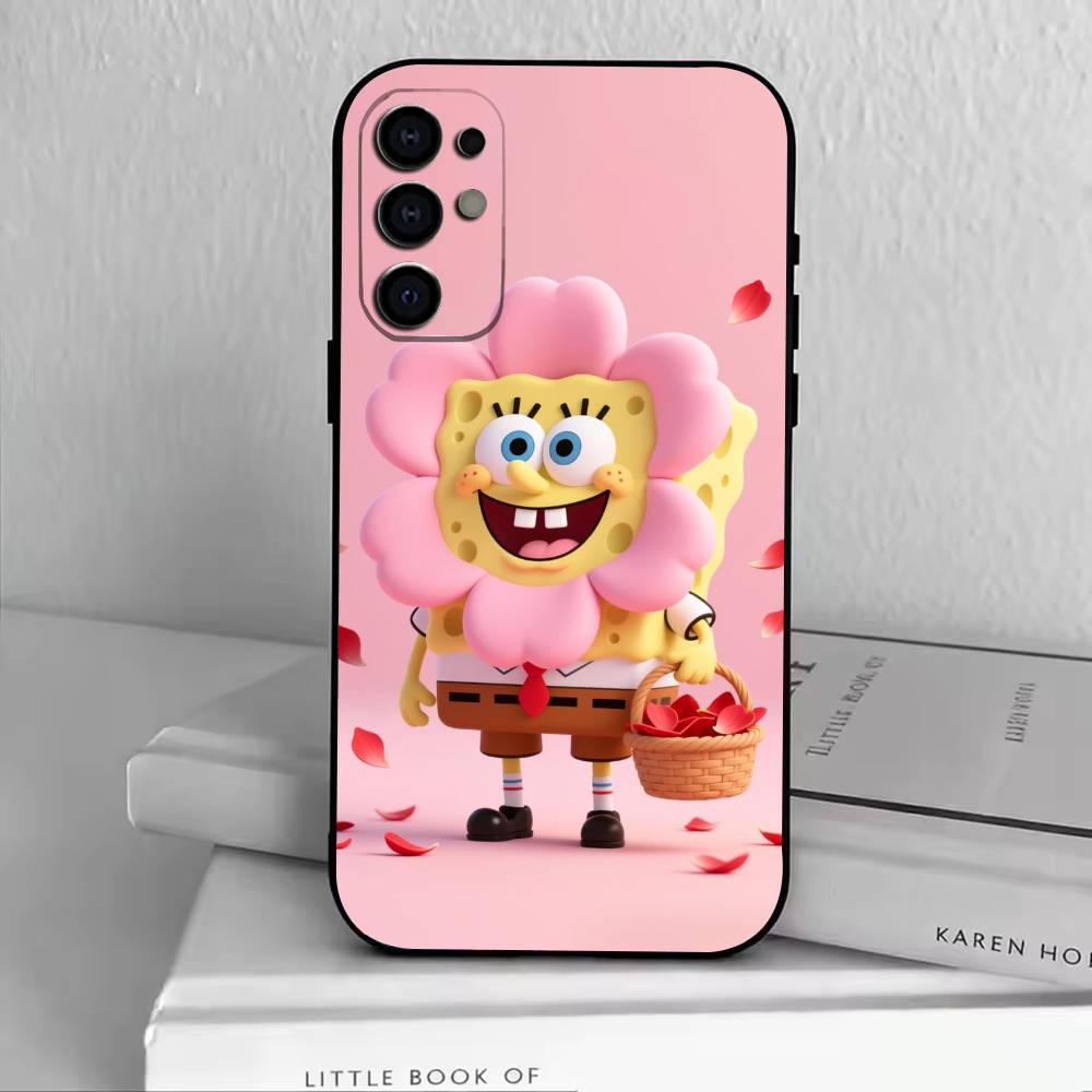 Чехол для телефона S-SpongeBob Baby Черный Силиконовый Мягкий Для Samsung S25,S24,S21,S22,S23,S30,Ultra,S20,Plus,Fe,Lite