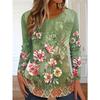 Vibrant Floral 3D Print Crew Neck Long Sleeve T-Shirt Fashion Pattern Women Clothing Casual Y2k Clothes T-Shirts