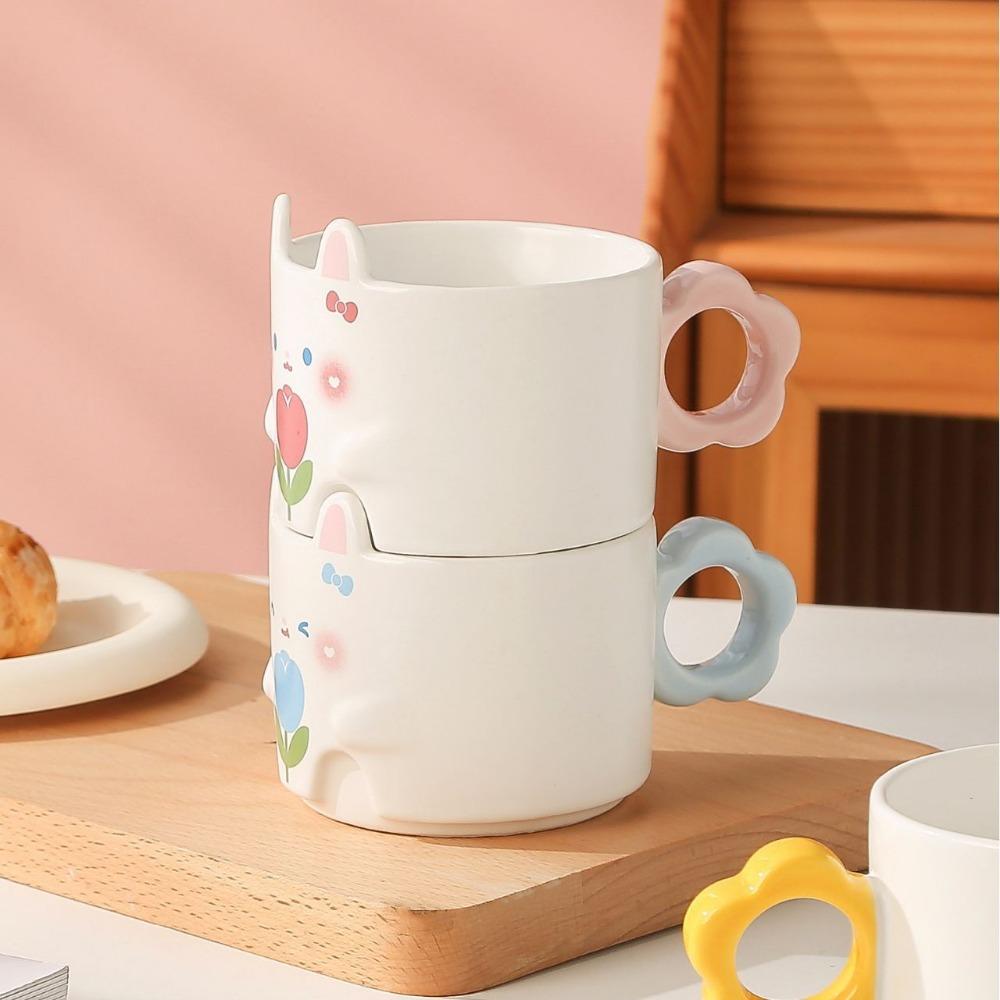 Милый кролик керамическая чашка креативная штабелируемая чашка бытовая кружка офисная кружка дорогостоящая чашка для воды сувенир подарок
