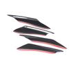 4Pcs Universal Front Bumper Spoiler Lip Splitter Fin Carbon Fiber Style Car Exterior Body Kits