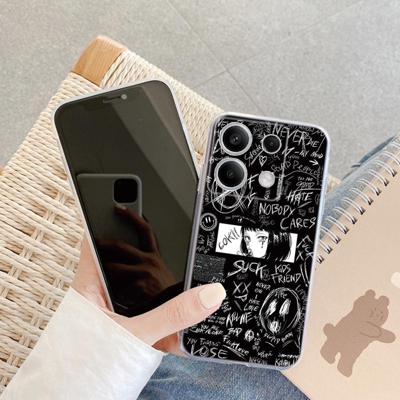 Чехол Graffiti Expression для iPhone Samsung A55 M34 S24 Xiaomi Redmi 13 Pro 14 Huawei Honor, противоударный бампер для телефона TPU, устойчивый к царапинам, прозрачная задняя крышка