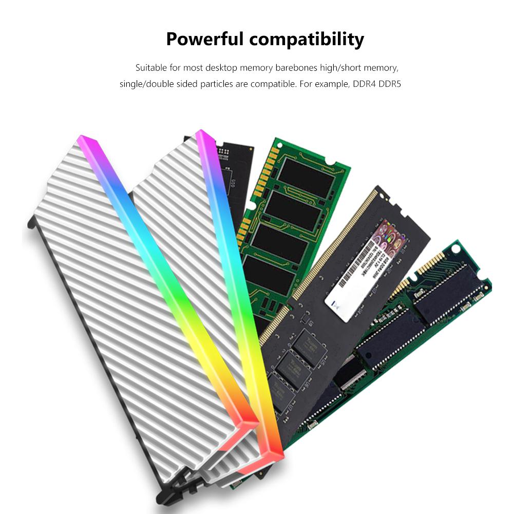 5V 3PIN ARGB Радиатор DDR Aura Sync Охлаждающая жилетка для ОЗУ ПК с термосиликоновой прокладкой для DDR2 DDR3 DDR4 DDR5 Настольного компьютера
