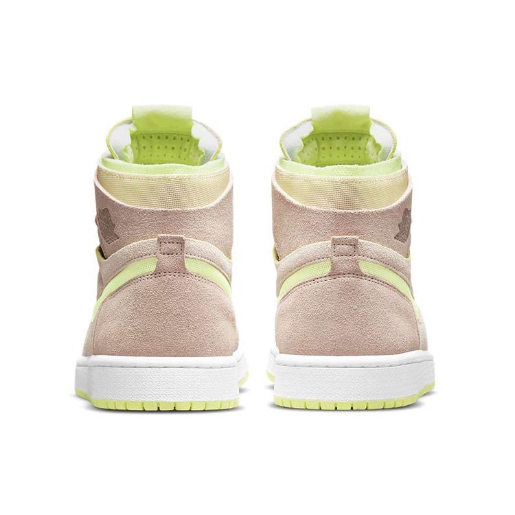 Air Jordan 1 High Zoom Comfort Lemon Twist Женские кроссовки Розовый жемчужно-белый Fossil CT0979-200