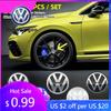 Для VW Volkswagen Jetta MK5 Golf 4 шт. 56/60/65/70/75 мм Колпачки центральных ступиц колес автомобиля Наклейка-значок Для Volkswagen VW B5 GTI Golf 5 7