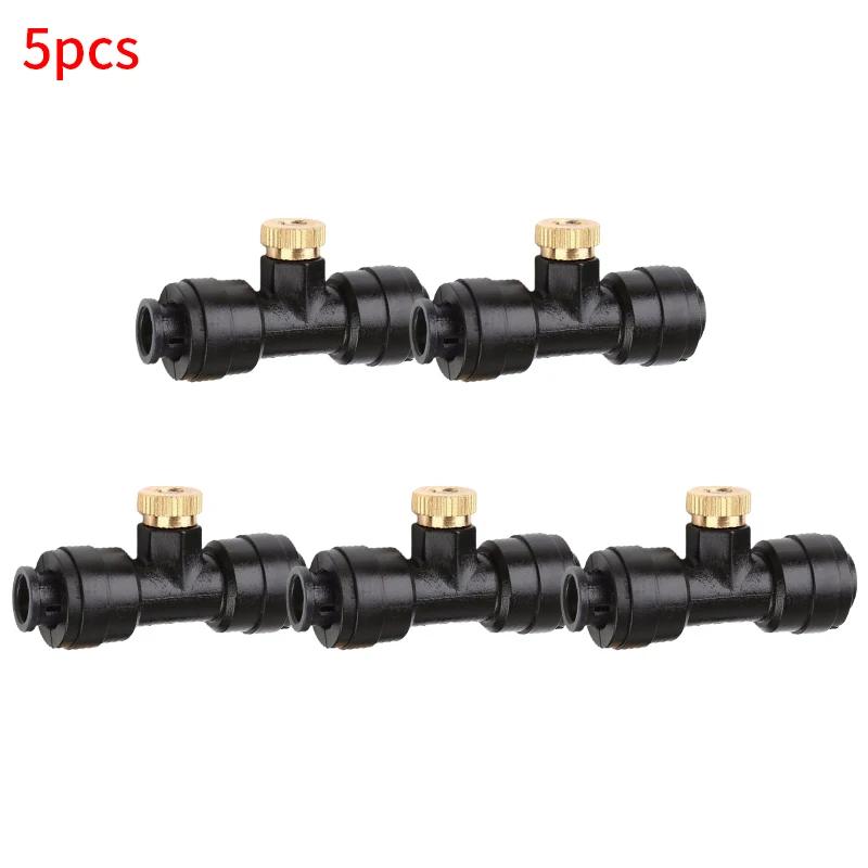 20-5 шт. свободно изгибающаяся латунная распылительная насадка с 8-миллиметровым шланговым тройником для распыления распылителя для полива в саду