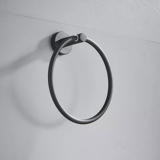 Кольцо для полотенец на присоске, настенный металлический держатель, однотонный, простой в установке