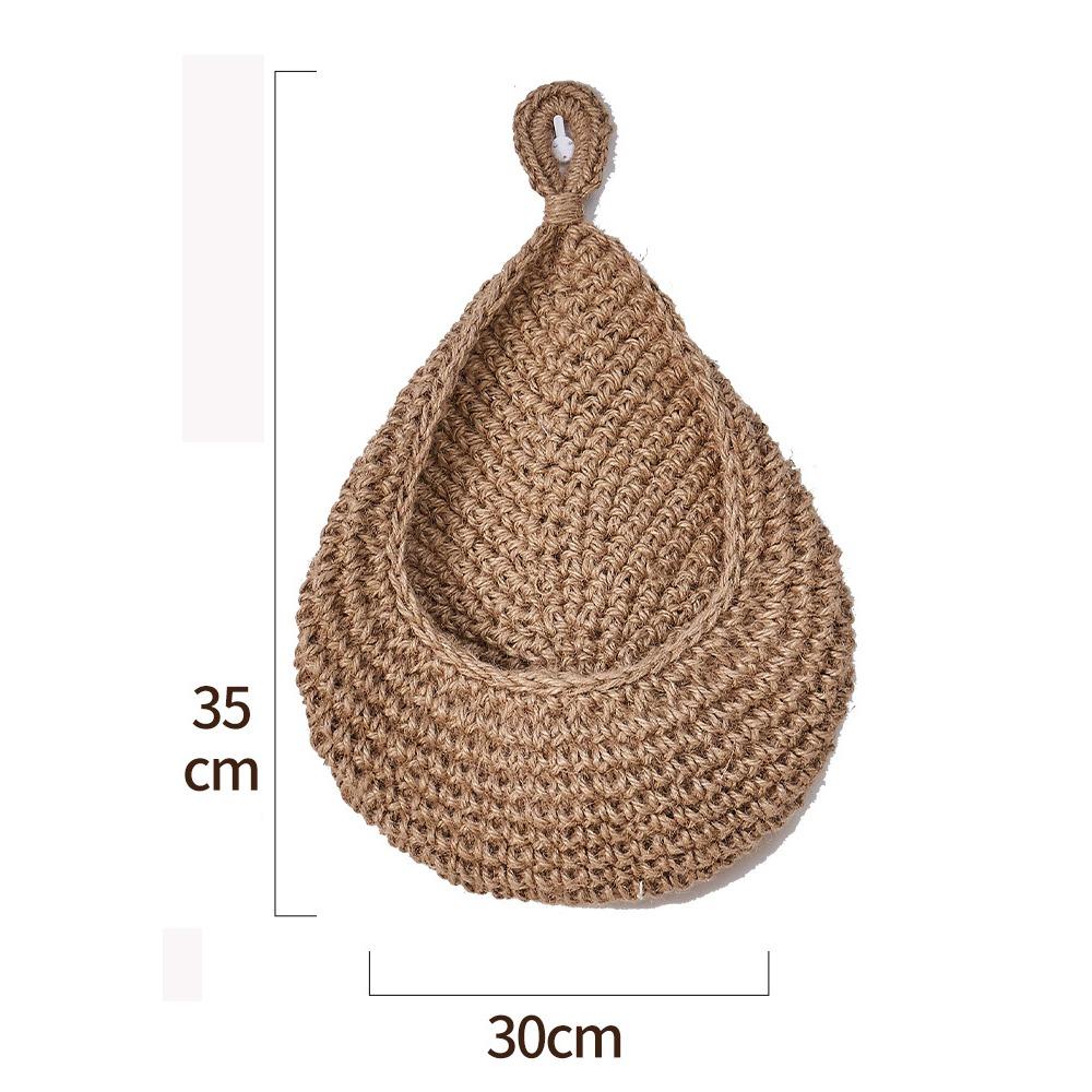 Woven Storage Basket Simulated Rattan Hanging Basket New Fruit Vegetable Basket  Home Decoration