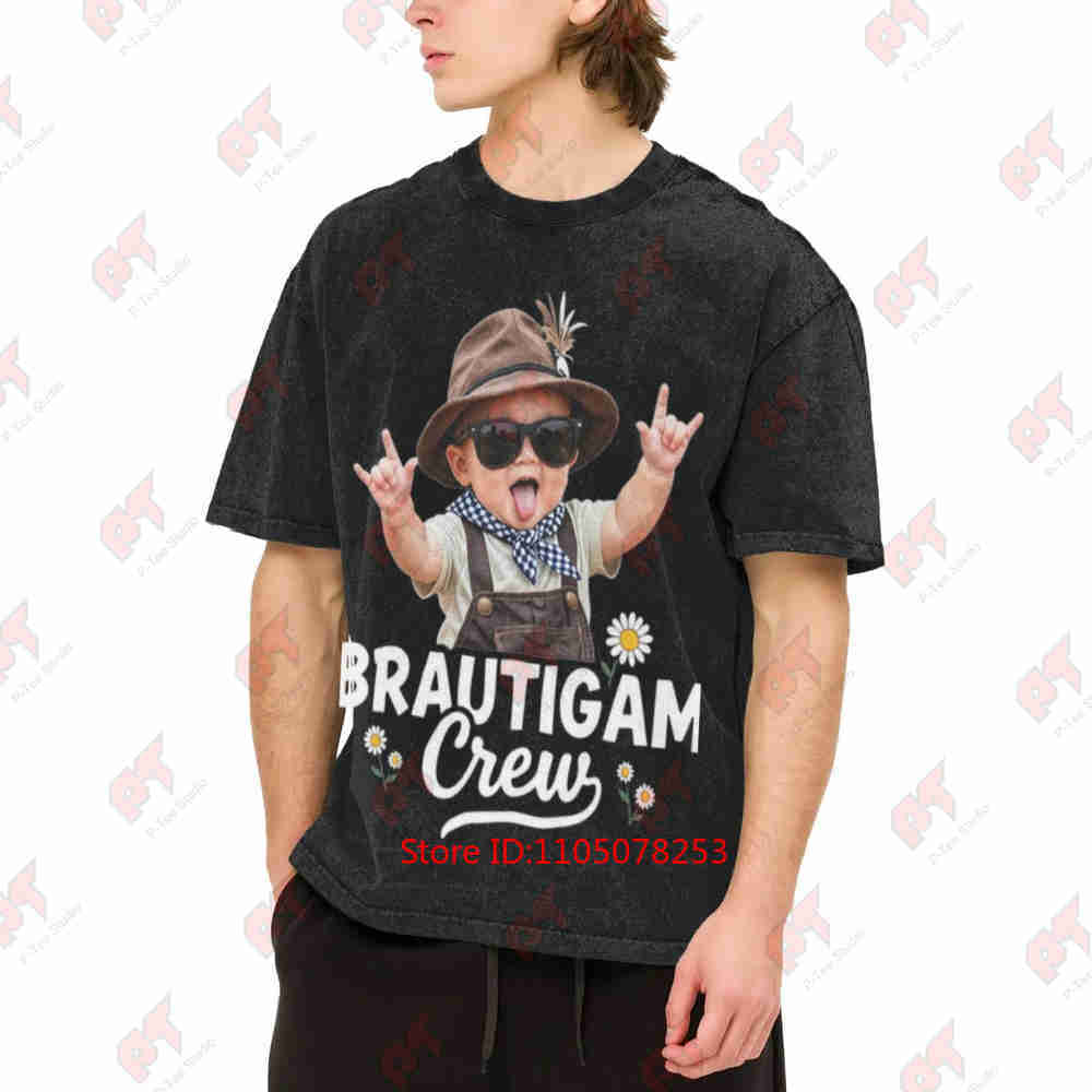 Bachelor Party Stag Hen Vintage Washed Tee Pure Cotton T-Shirt