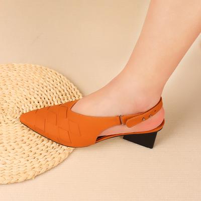 Дунгуаньская обувная фабрика Zhengyu Footwear Высококачественная кожа Женская обувь Верхняя кожа Вельвет Повседневные Одинарные туфли Высокие каблуки