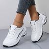 Women's Thick Sole Casual Sneakers Fashion Outdoor Vulcanized Shoes Tennis Cross Training Shoes Lace Up Walking Shoes  Trend