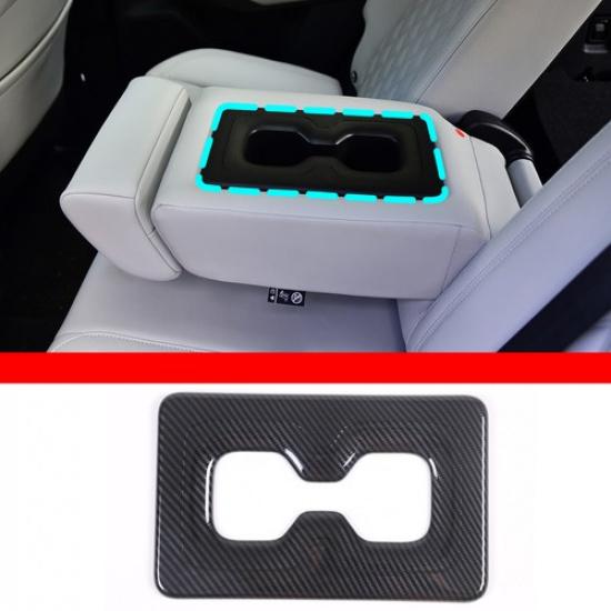 Для Mitsubishi Outlander -24 Накладка на крышку заднего подстаканника из углеродного волокна