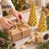 High Grade Holiday Decorations Golden Christmas Tree Ornament for Tabletop Decor, Modern Resin Xmas Chic Shop Window Displays Figurine, Table