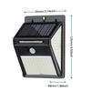 Security 140led Solar Light Outdoor Motion Sensor Lamp For Garden Courtyard Wall