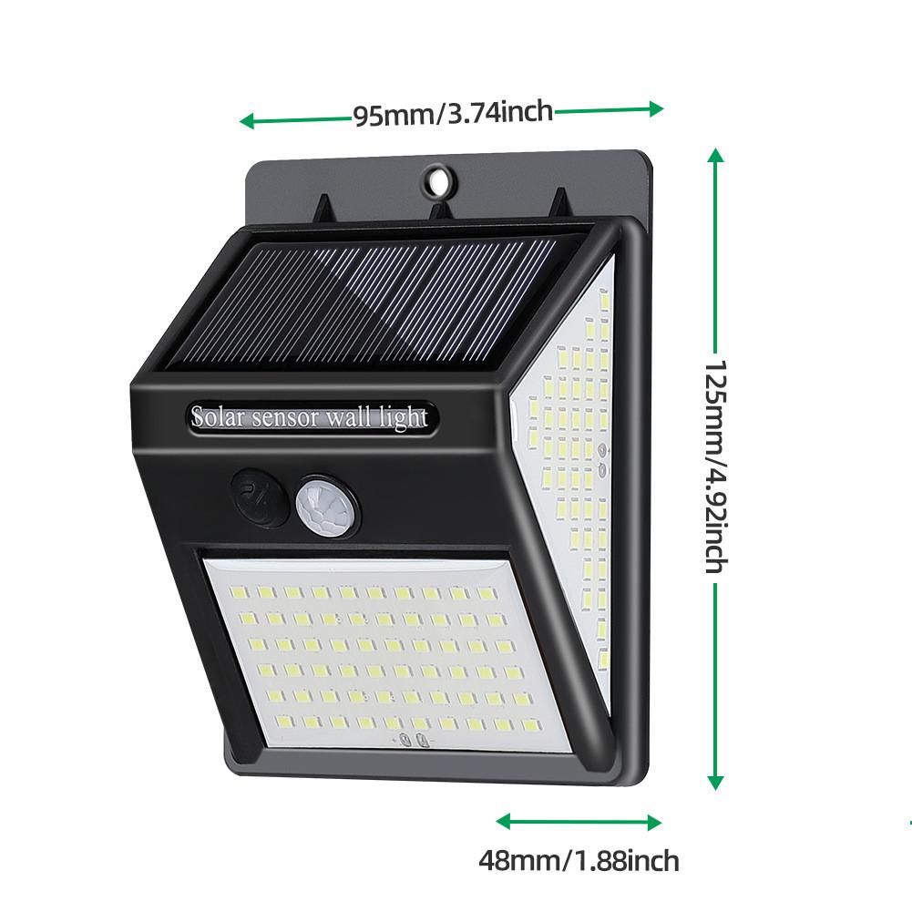 Security 140led Solar Light Outdoor Motion Sensor Lamp For Garden Courtyard Wall