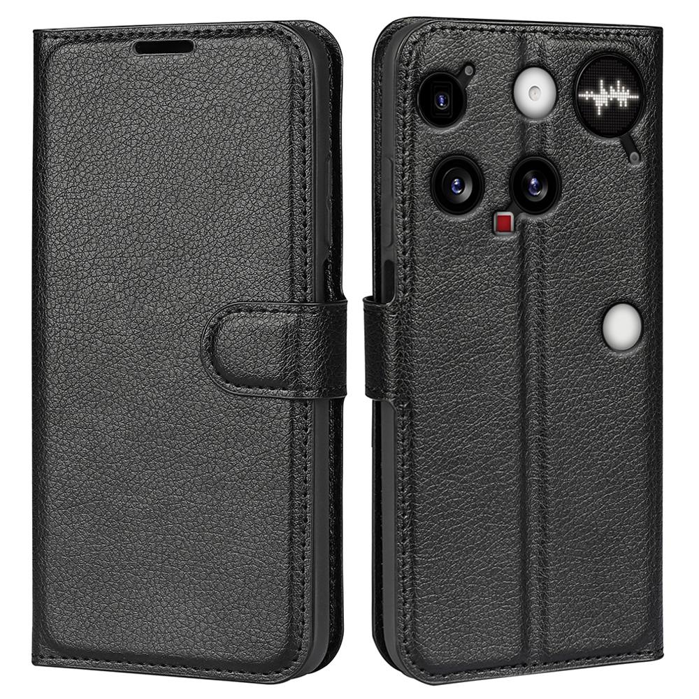 Ни за что Телефон (3) Чехол 5G Текстура личи Ударопрочный Кожаный Чехол-кошелек для телефона