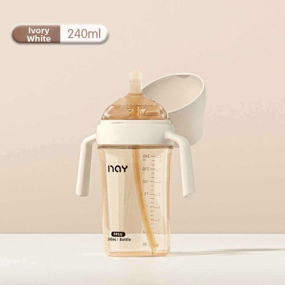 Three Level Flip Cover Automatic Milk Bottle Automatic Venting Straw Cup Bottle For Baby Feeding