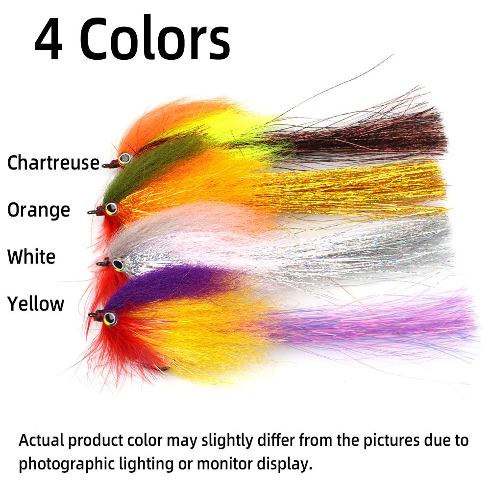 #4/0 Big Game Streamer Fly Приманка для ловли хищника в соленой и пресной воде 3D Fish Eyes Для форели, щуки, окуня, морских приманок