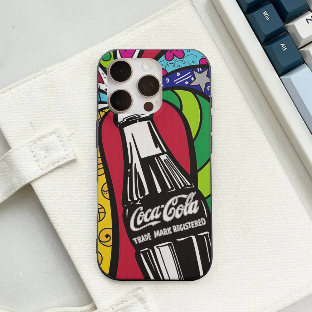 C-CocaS-Модный чехол для телефона с рисунком Колы для IPhone 17 16 15 14 13 12 11 ProMax Plus Волнистый чехол Ударопрочный
