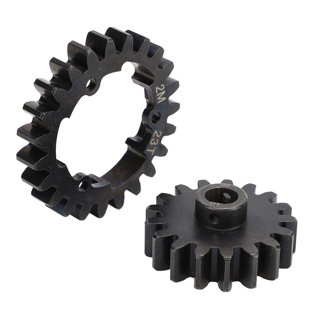 23T 2 Mod Hardened Steel Spur Gear with Motor Pinion Gear for E Revo 2.0 RC Car Upgrade Parts 17T