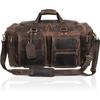 Большие 24-дюймовые дорожные сумки для мужчин, дорожная кожаная дорожная сумка, ночная дорожная сумка для занятий спортом, выходного дня, дорожная сумка (Темно-коричневый, 24 дюйма, большой)