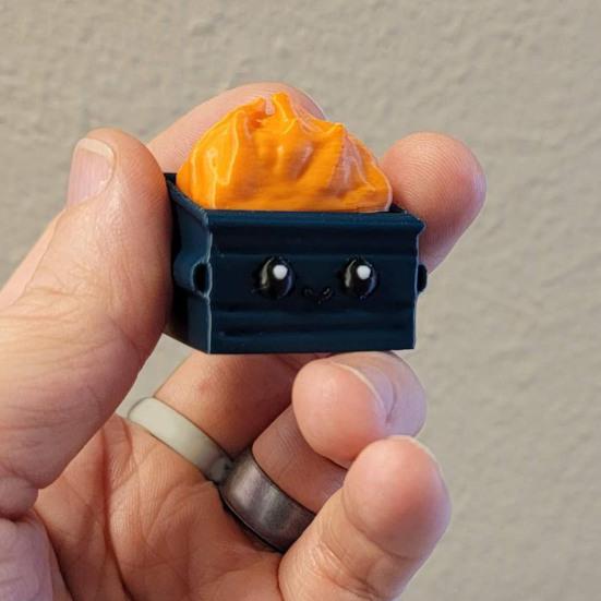 1/2 шт. Игрушки-щелкуны для мусорного контейнера, миниатюрные портативные игрушки для эмоциональной поддержки, напечатанные на 3D-принтере, для снятия стресса