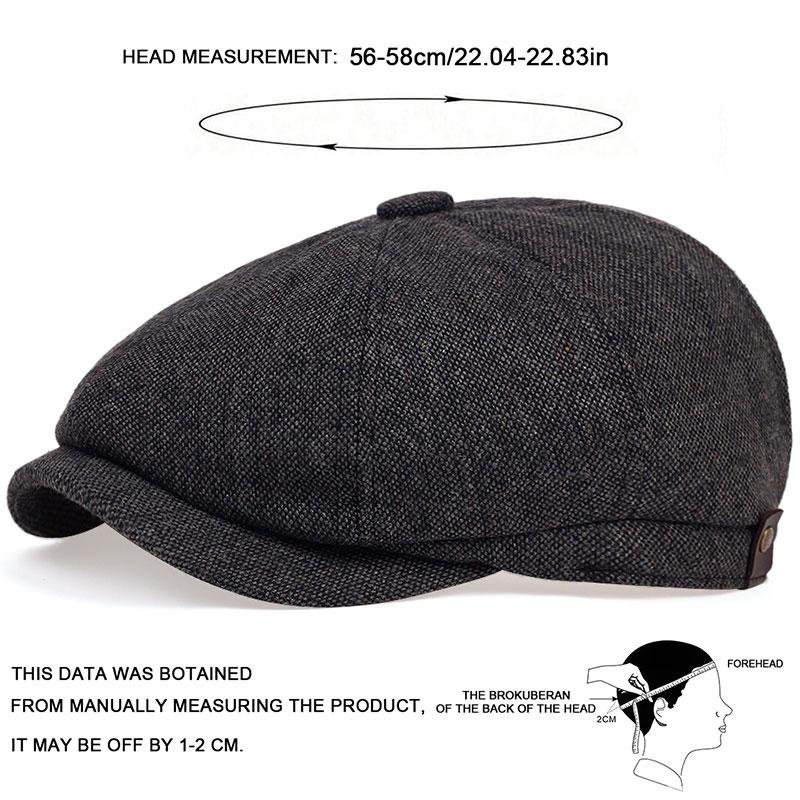 Унисекс мода елочка плоский верх берет кепка для спорта на открытом воздухе вождение водительские шапки зимние теплые шапки кепки газетчиков