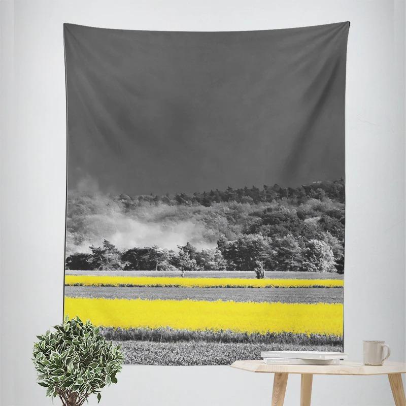 Креативный декоративный гобелен в серо-белых тонах для украшения стен дома, офиса, гостиной, гобелен