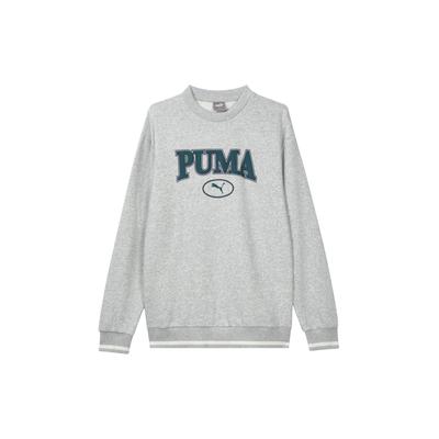 Puma Спортивный повседневный свитер с принтом букв, мужская толстовка, серый цвет 678422-04