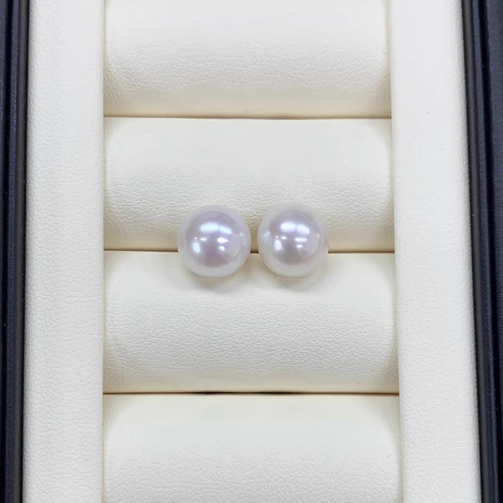 Серьги-пусеты из стерлингового серебра S925 с натуральным жемчугом Эдисона 6-11 мм: Немного дефектный, элегантный дизайн.