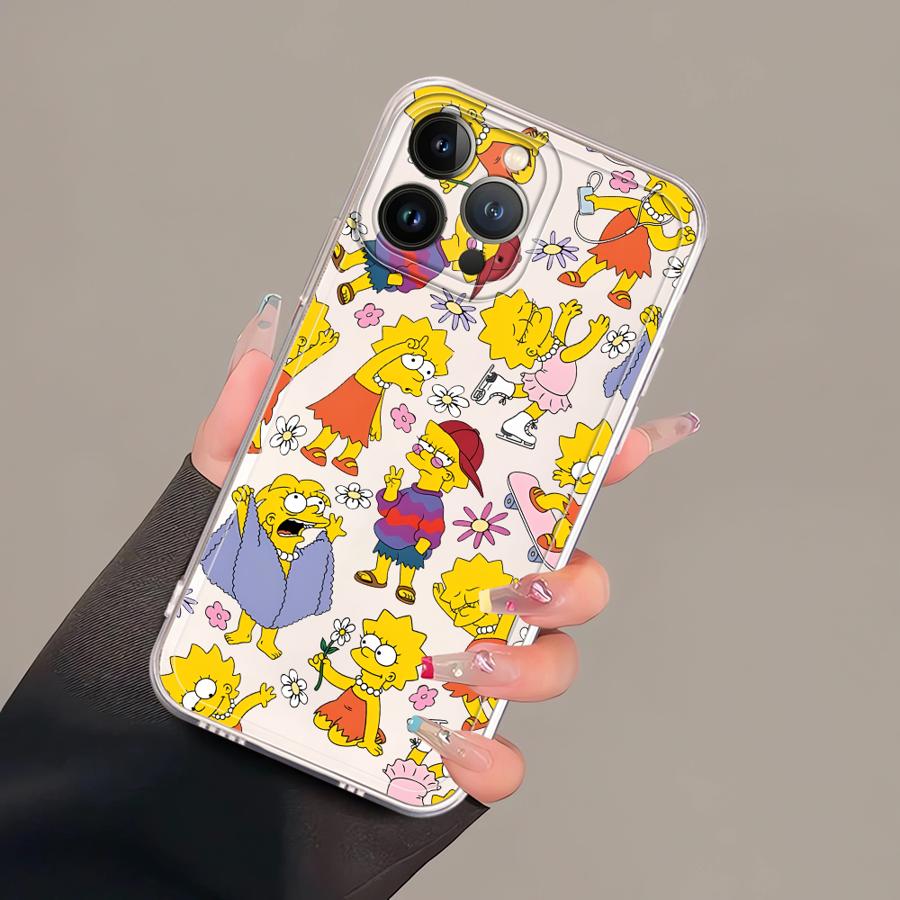 Чехол The S-simpsons для iPhone 17 Pro Max 11 15 XS Max Air 7 8 16 XR 13 Pro 14 Plus 12 Mini Мягкий чехол для телефона