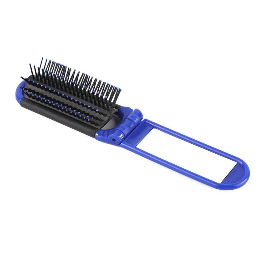 Anti Static Air Bag Hair Comb Mini Massage Comb Fashion Foldable Hair Brush with Mirror  Travel