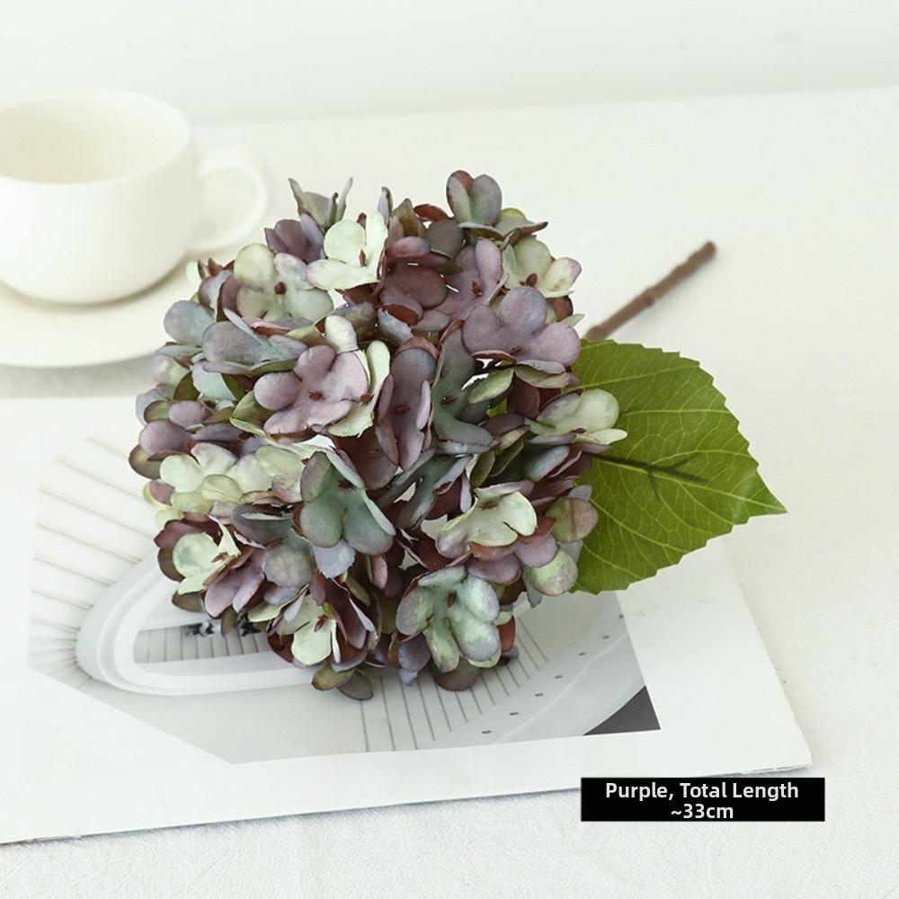 1/2/5Pcss Lifelike Artificial Hydrangea 33cm Fake Flowers New Simulated Flower for Garden Wedding