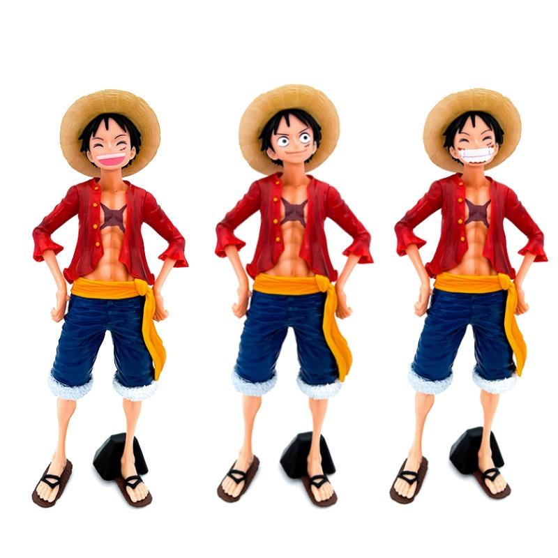 Hot Toys Совместно Подписывает Аниме Фигурку One Piece Уверенный Улыбающийся Луффи Трехликая Кукла Сменное Лицо Фигурка Действия Модель Игрушки Наборы