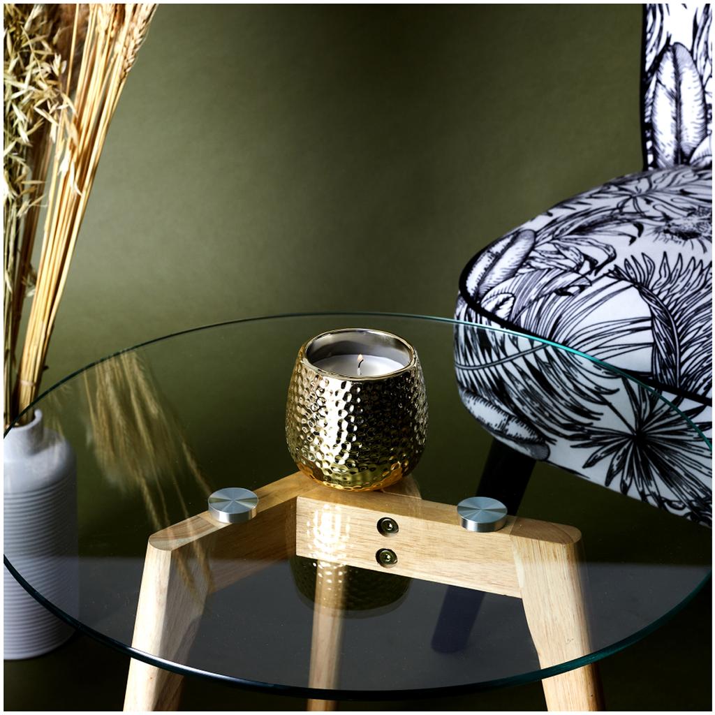 Les Trésors De Lily [A2309] - Ароматическая свеча керамическая "Джунгли" - 9х8 см. (белый мускус)