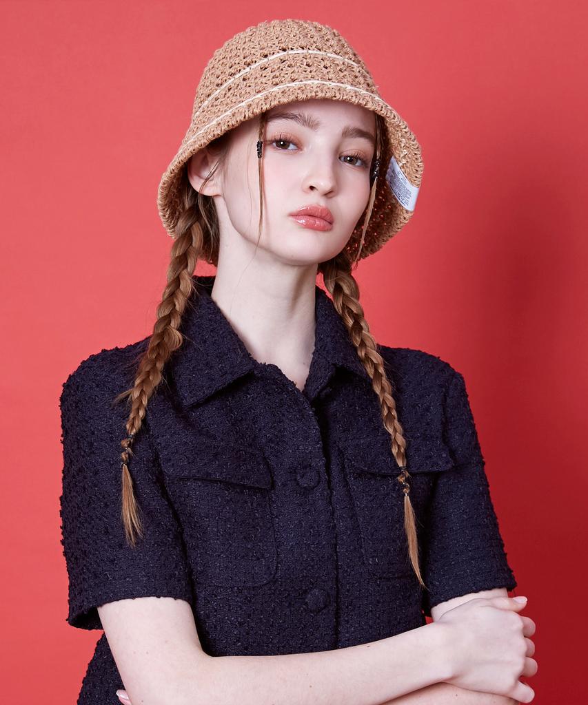 Минималистичная коричневая панама Seullipiseullib Line