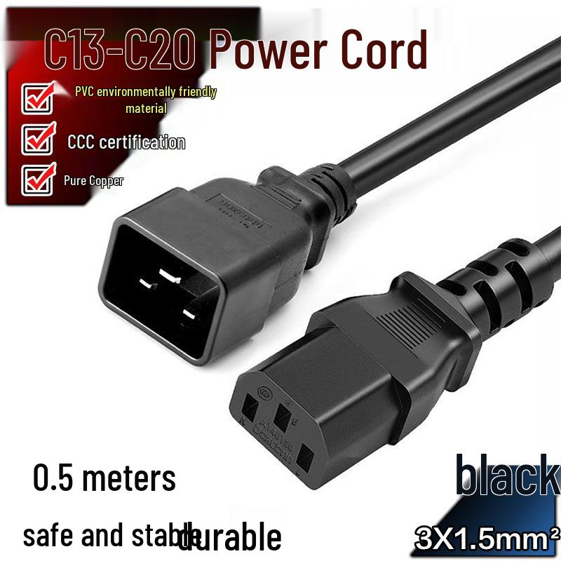 C20 to C13 Schuko PDU Extension Power Cable