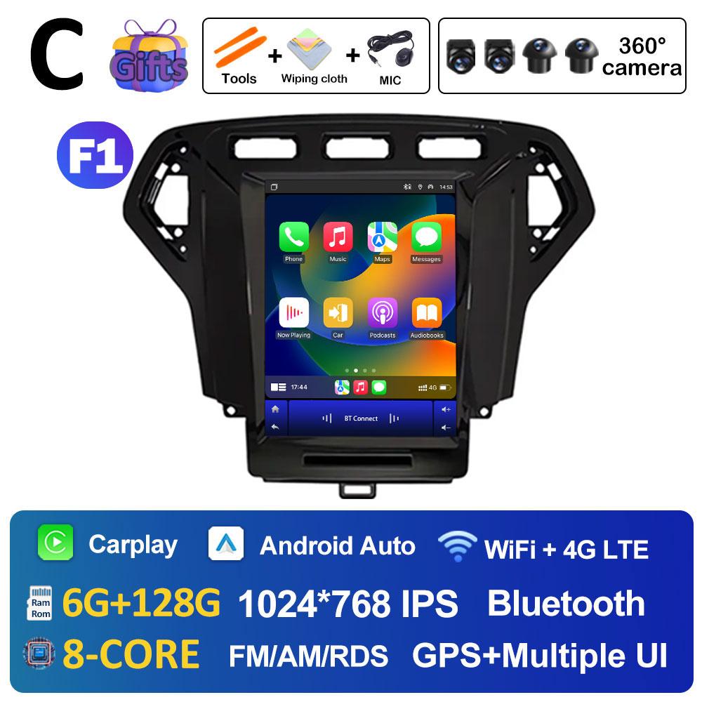 Автомобильный аудиоплеер Android Auto Wireless Carplay для Ford Mondeo 4 2006 2007 2008 2009 2010 Вентилятор охлаждения DSP Stereo Bluetooth WIFI