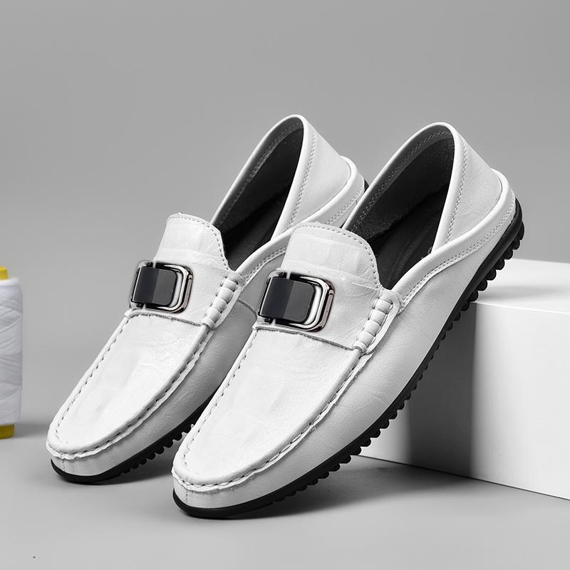 Туфли в британском стиле с крокодиловым узором, мужские туфли для банкета, массажные туфли на мягкой подошве, мужские мокасины на плоской подошве, универсальные