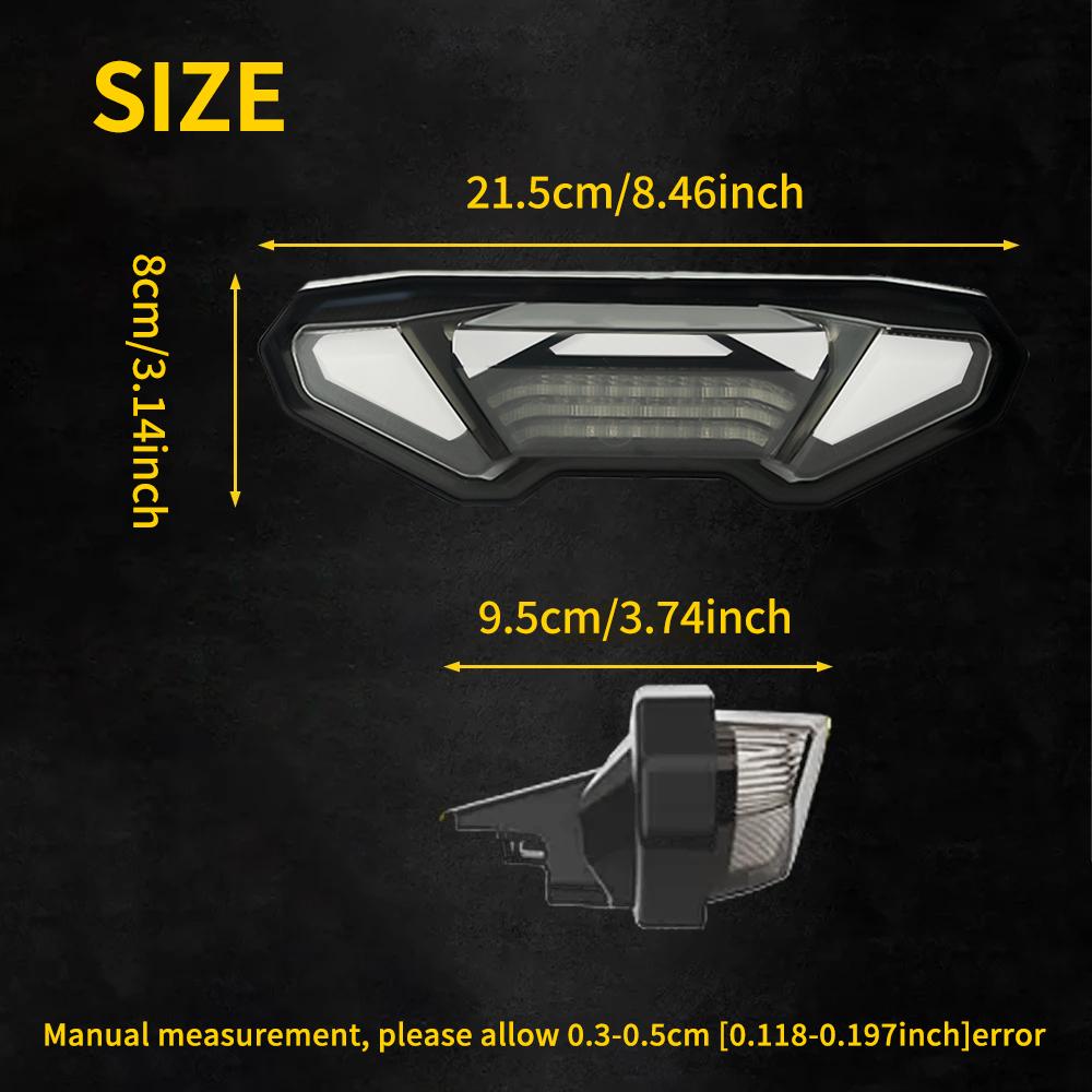 Светодиодный задний фонарь для мотоцикла для Yamaha MT-09 Tracer 900 9 GT FJ-09 FZ-09 MT-10 FZ-10 Задний стоп-сигнал Встроенный поворотник F