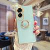 Honor90 90lite 70lite Luxury Plating Ring Holder Stand Phone Case For Huawei Honor 70 90 Lite 5g 50 Pro Soft Silicone Back Cover
