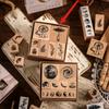 7 шт./комплект Винтажные Растения Фазы Луны Стандартная Деревянная Печать Деревянные Резиновые Штампы для Скрапбукинга Канцелярские Товары Поделки Своими Руками.