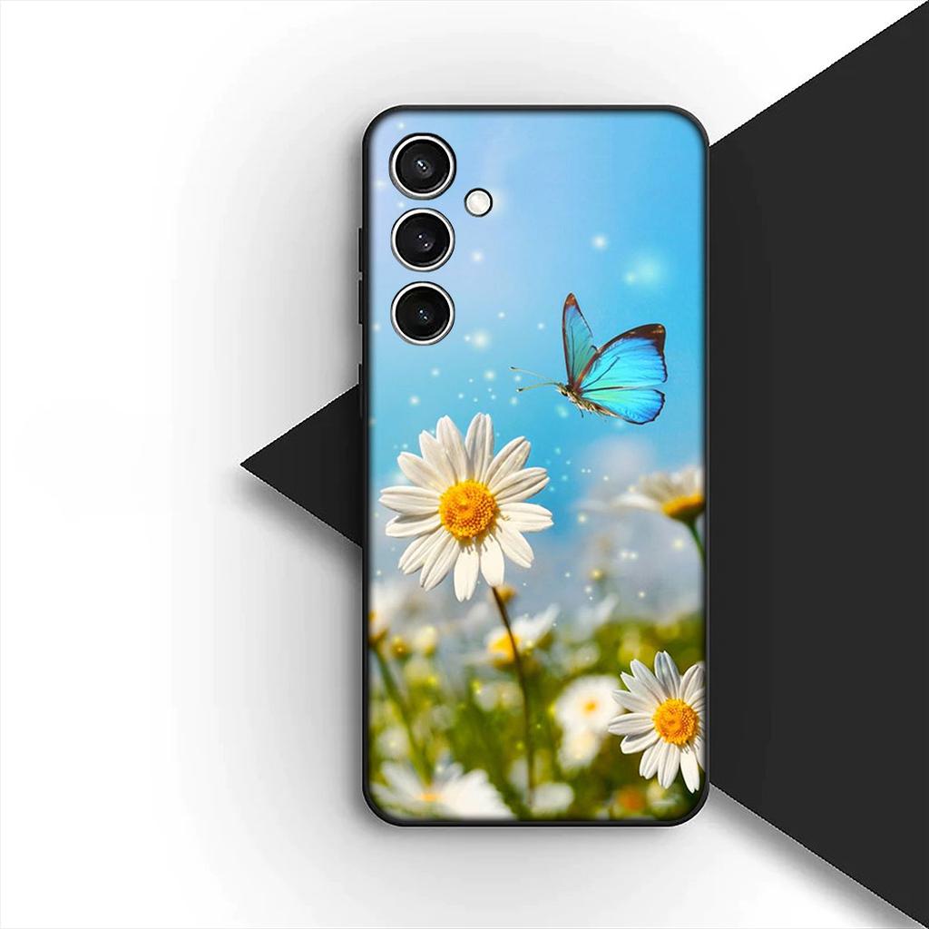 for Samsung Galaxy A35 A36 A55 A26 A05 A06 A14 A50 A51 A53 A54 A12 A13 A23 Phone Cover Case Fresh Little Daisy Flower Wallpaper