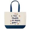 Tote bag - PLANETEE - Christèle elle assure grave - Bleu - Coton - 40 x 45 cm