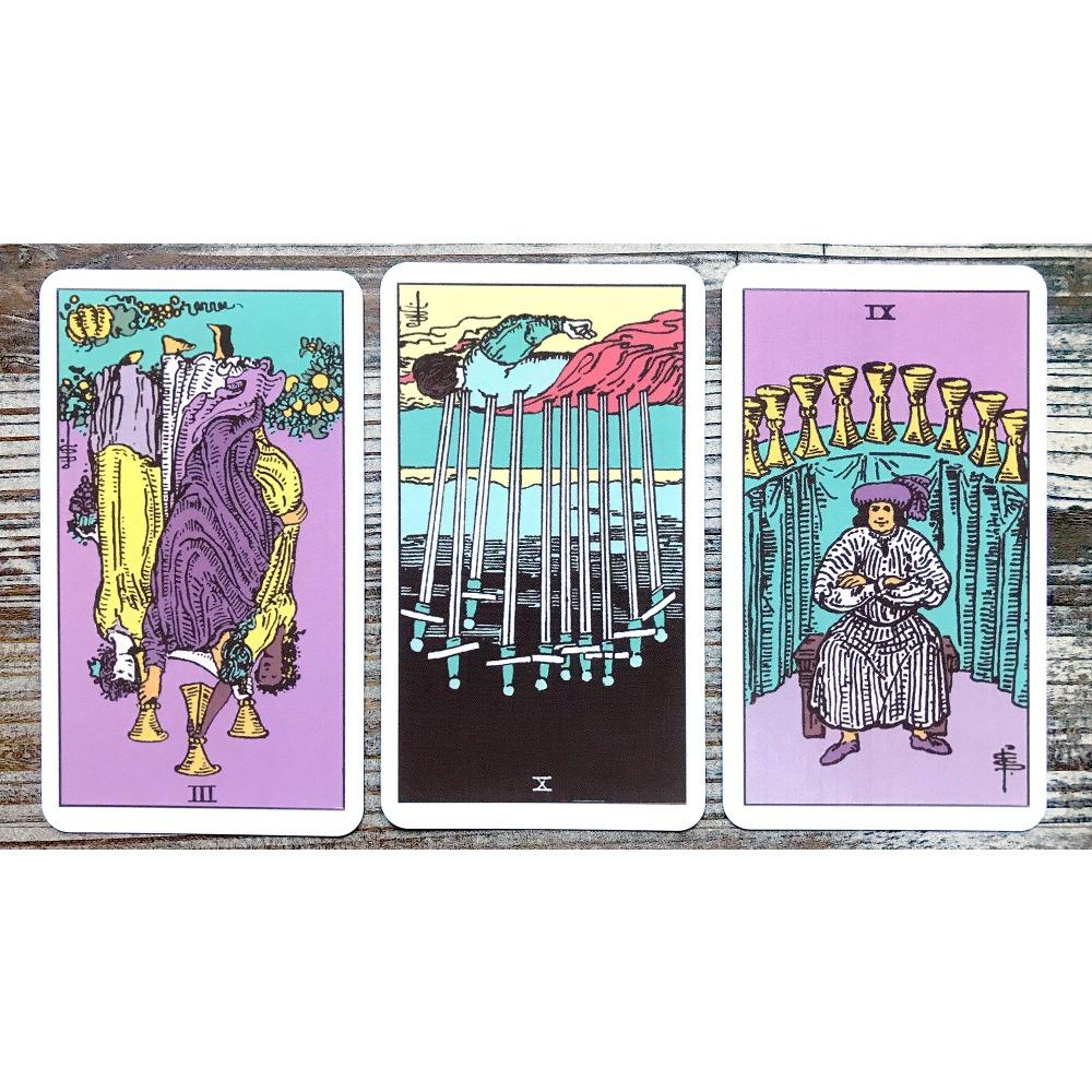 10,3*6 см пастельная карточная игра Таро Rider Oracle 78 шт. розовые карты Таро с путеводителем для начинающих