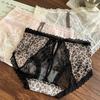 Plus Size Female Leopard Lace Hollowed Out After Pure Cotton Crotch Panties