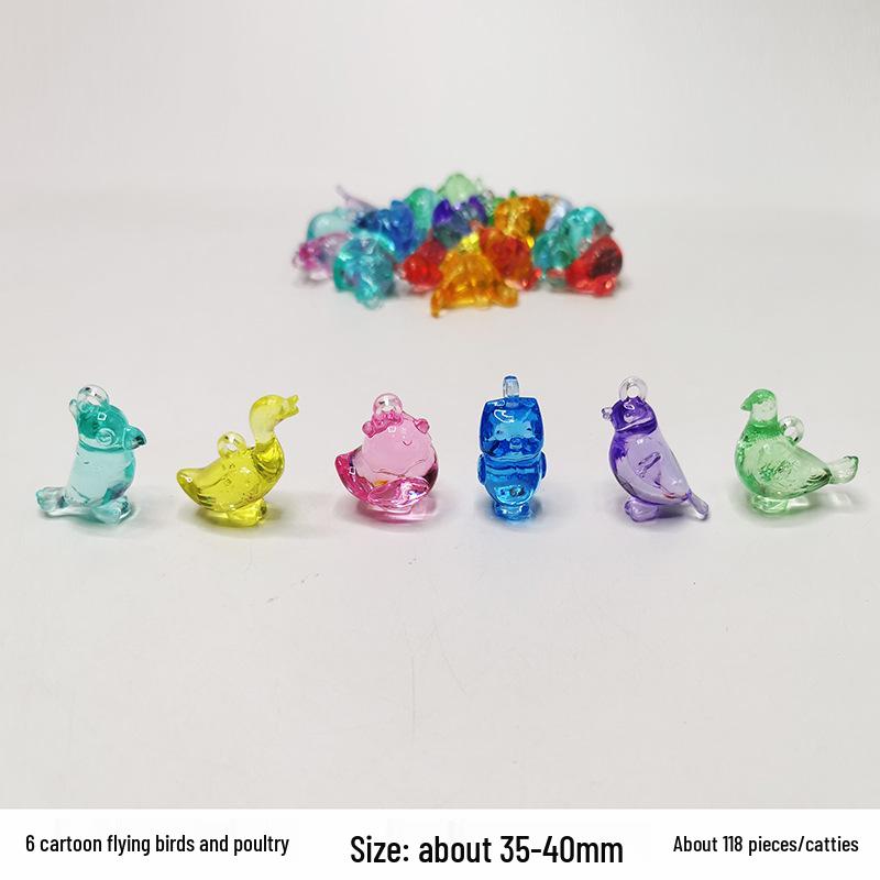 Colorful Mini Acrylic Milk Bottle Cartoon Ornaments - Cute Handmade DIY Decorative Accessories