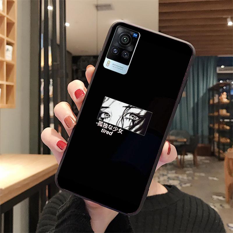 Чехол для телефона «Грустный японский аниме» для VIVO V21E V21 V23 V23E V2109 Y53S Y33S Y55 Y76 Y31 Y21 Y72 Y01 Y21S Y11S