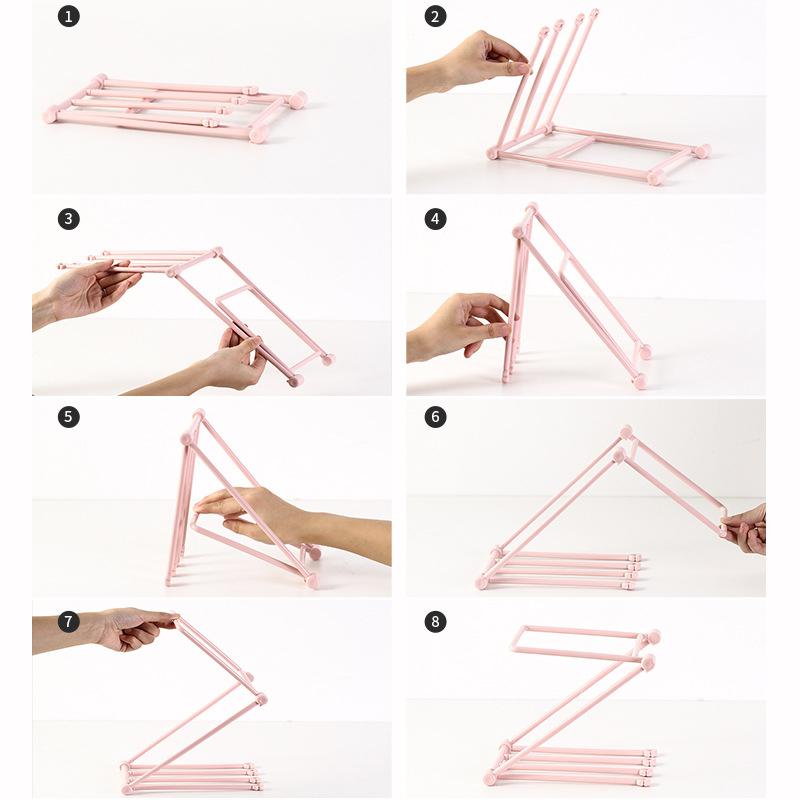 Vertical Foldable Headband Storage Rack Desktop Hair Band Hair Tie Organizer Drill-free Countertop Water Cup Rack