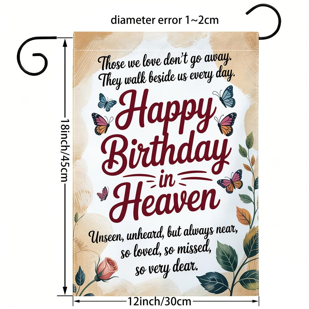 1pc Heavenly Birthday Garden Flag - 30.48x45.72 cm, Outdoor Yard Decoration