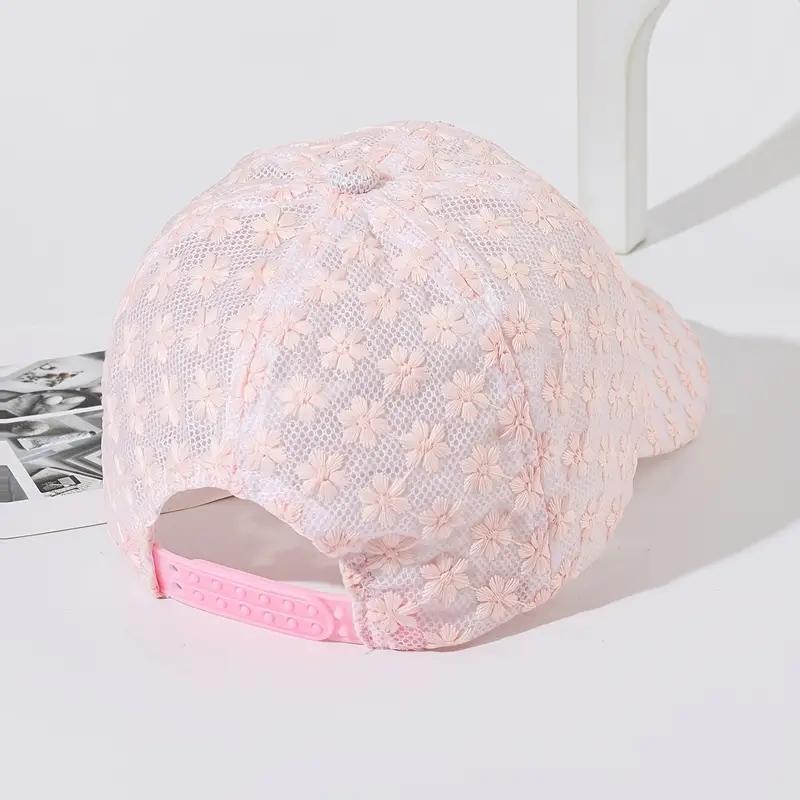 Стильная кружевная бейсболка — дышащая шляпа Snapback Mom с цветочным узором для взрослых!